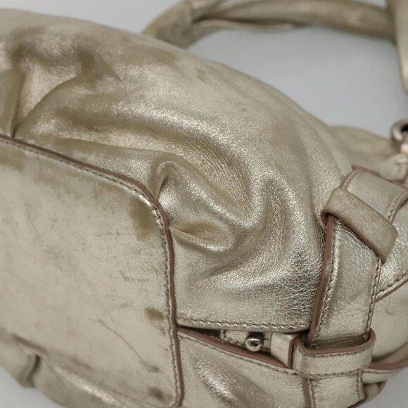 CELINE Tote Bag Leather Gold Tone Auth BD2202 - Picture 5 of 16